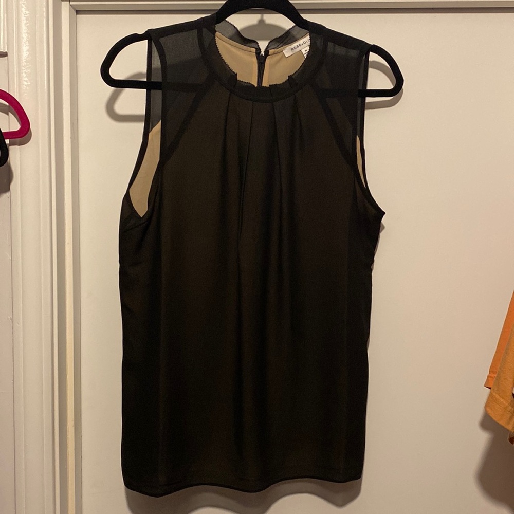 NWOT Rose and Olive Sleeveless Blouse